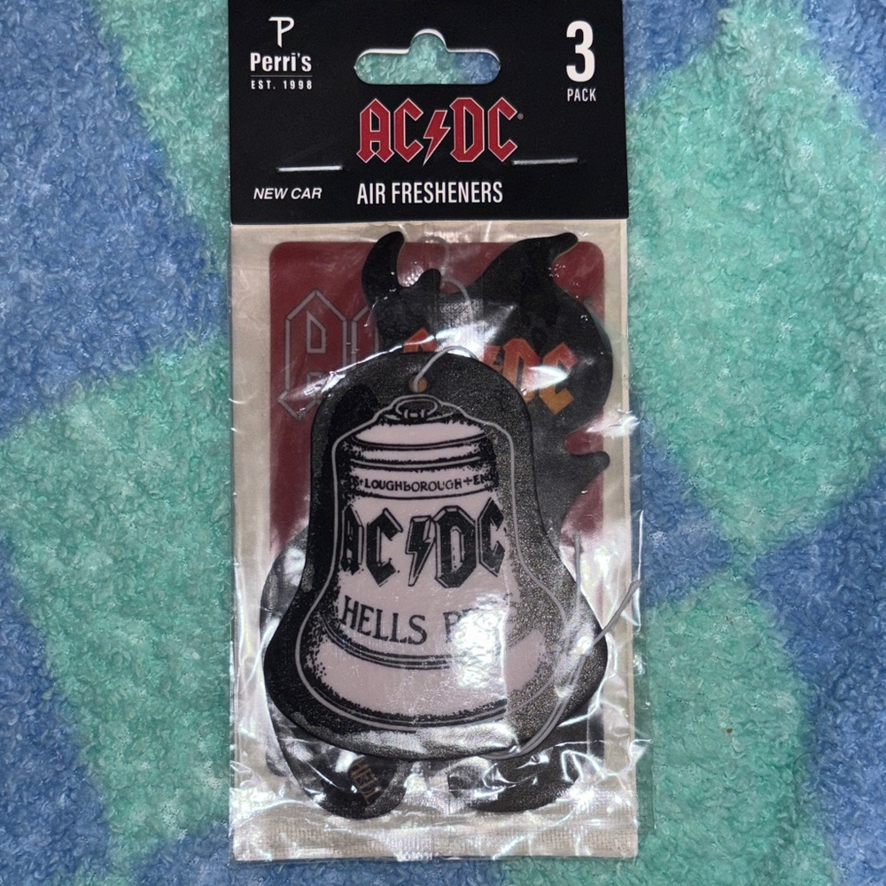 AC/DC Bell Air Freshener – Black, White & Red Accents